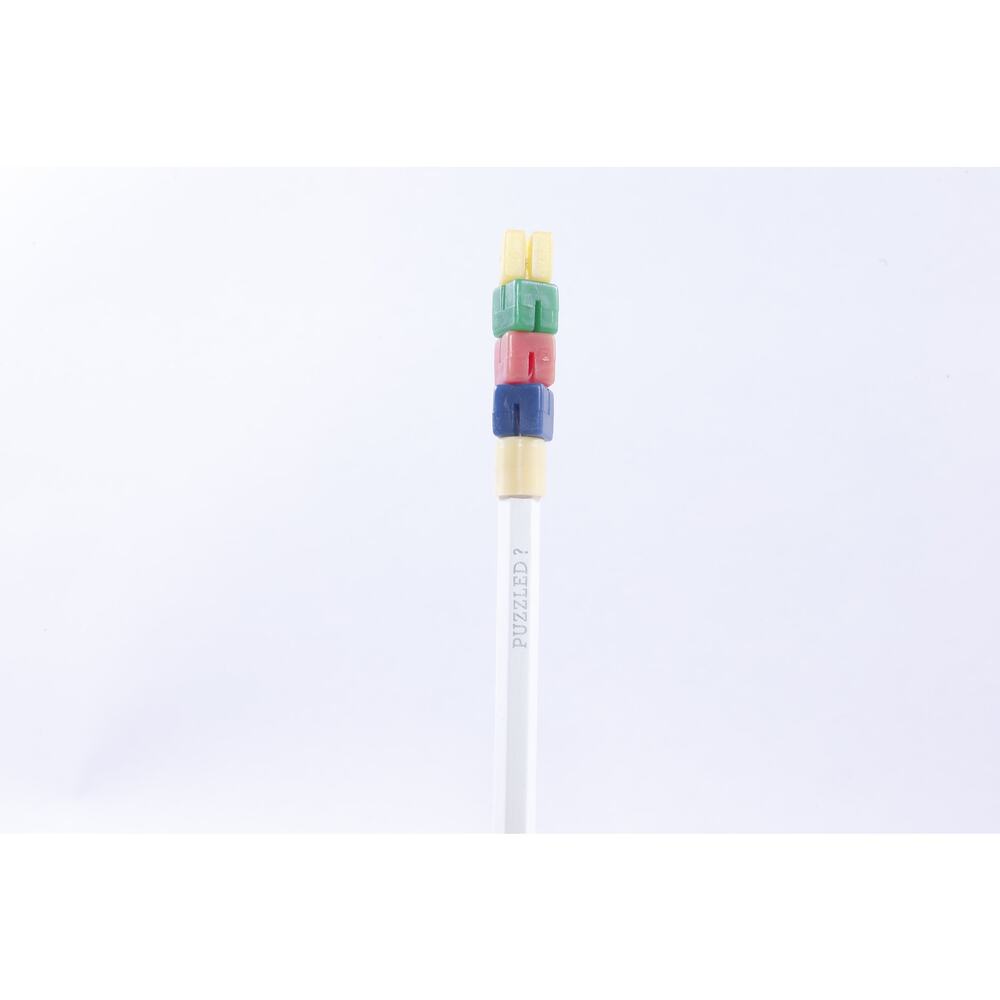 Funny, Colorful, Cubes, Pencil Topper, Puzzled, White, Pencil, Pencil Top,